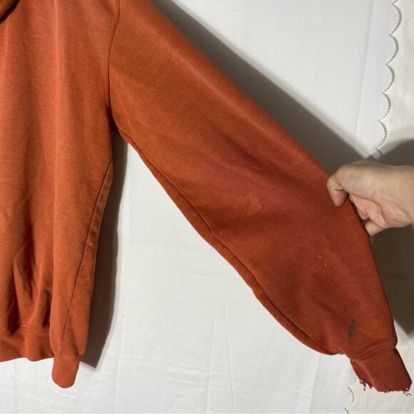 Carhartt Orange Heavily Distressed Pullover Hoodie M - Picture 13 of 16